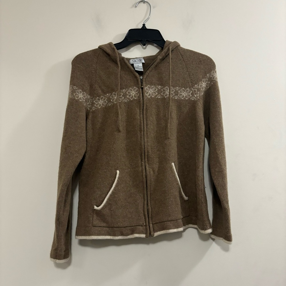 Skyr lambswool icelandic zipper sweater M